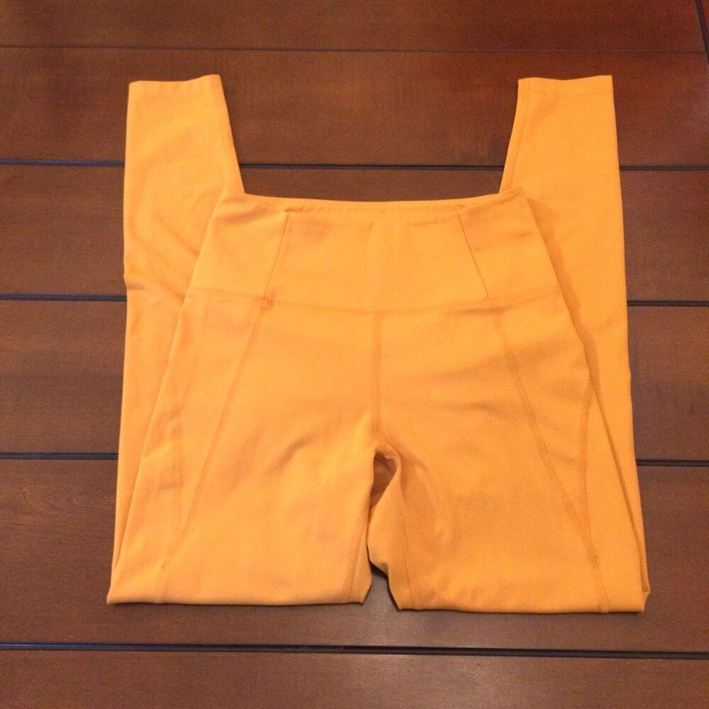 Girlfriend Collective small bright orange yellow leggings active - Picture 2 of 8